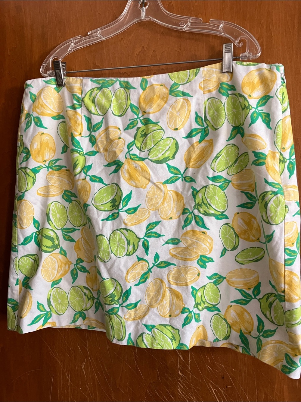 Talbots Plus Size 16W Citrus Print Golf Skirt Cotton Spandex Blend